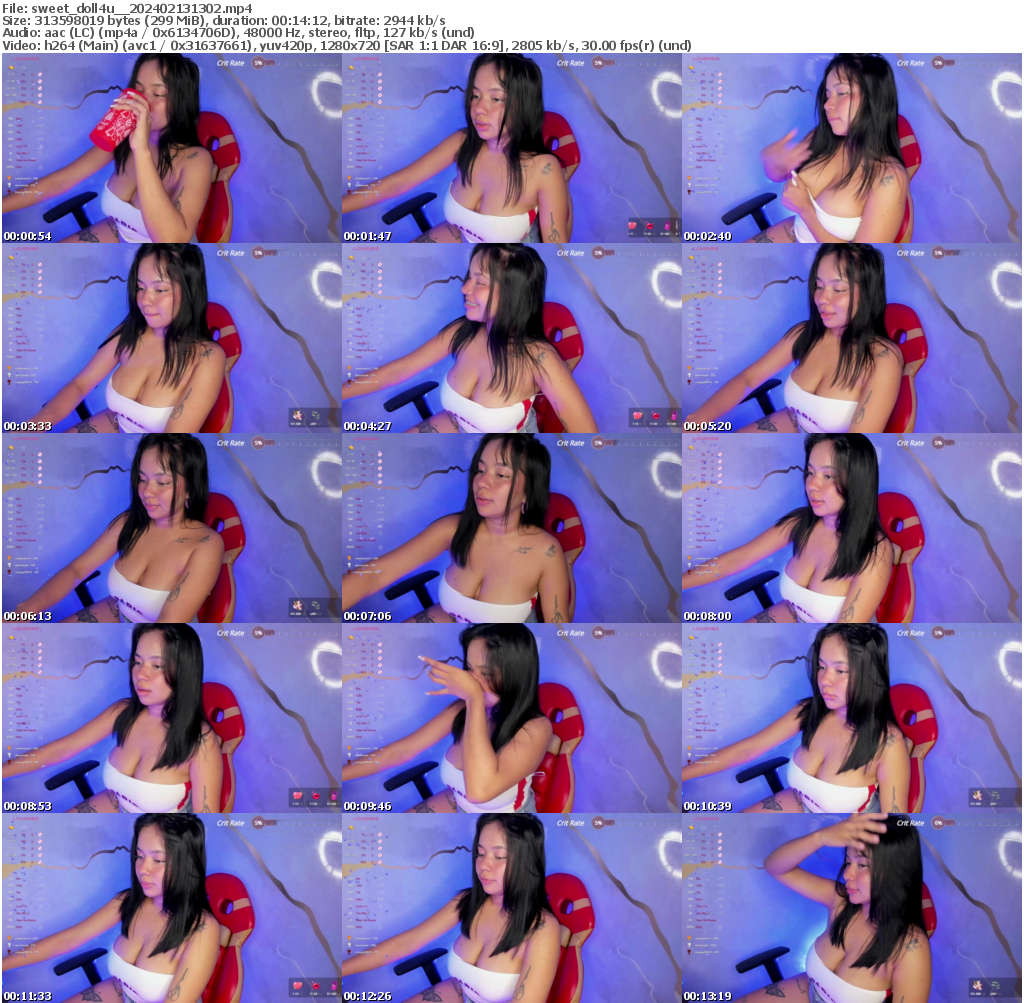 Preview thumb from sweet_doll4u_ on 2024-02-13 @ chaturbate